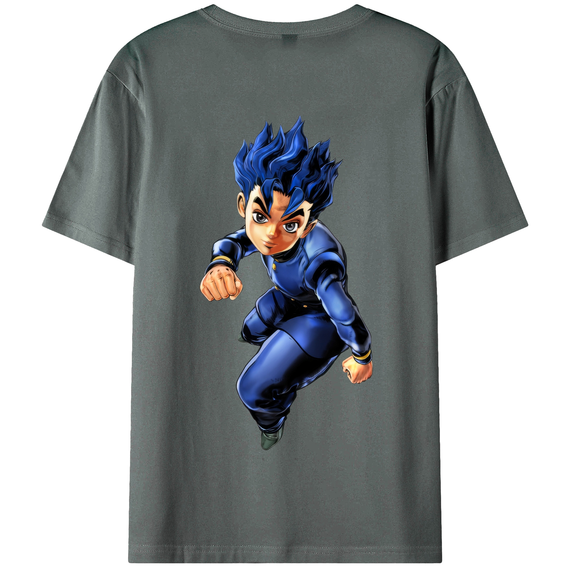（画像用） ジョジョの奇妙な冒険 広瀨康一 JoJo's Bizarre Adventure Hirose Koichi 綿100％半袖Tシャツ（背面プリント）